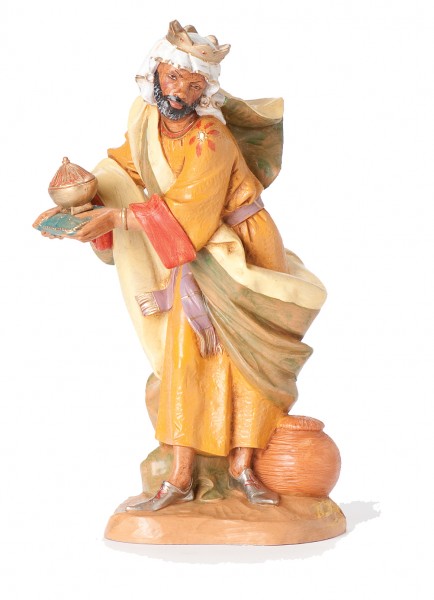 Balthazar Wise Man Nativity Statue - 12&quot; scale - Multi-Color