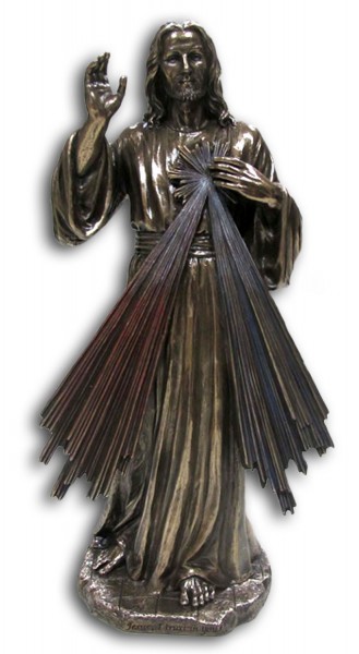 Divine Mercy Statue - 12 Inches - Bronze
