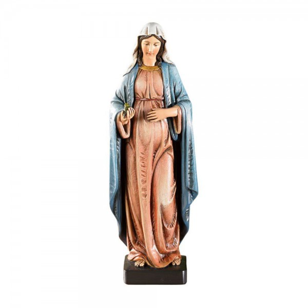 Expectant Mary Mother of God 8 Inch High Statue - Full Color