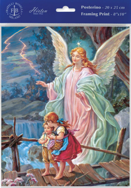 Guardian Angel with Children Print - Sold in 3 per pack - Multi-Color