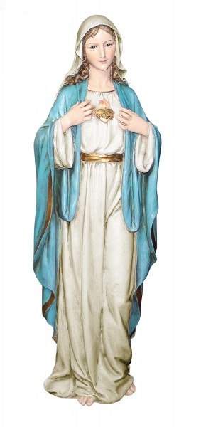 Immaculate Heart of Mary Statue 37&quot; - Multi-Color
