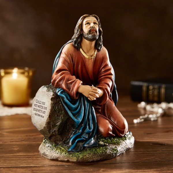 Jesus' Agony in the Garden of Gethsemane 5.5 Inches High Statue - Full Color
