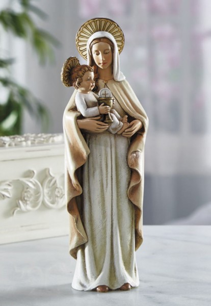 Our Lady of the Blessed Sacrament 8 Inches High Statue - Full Color