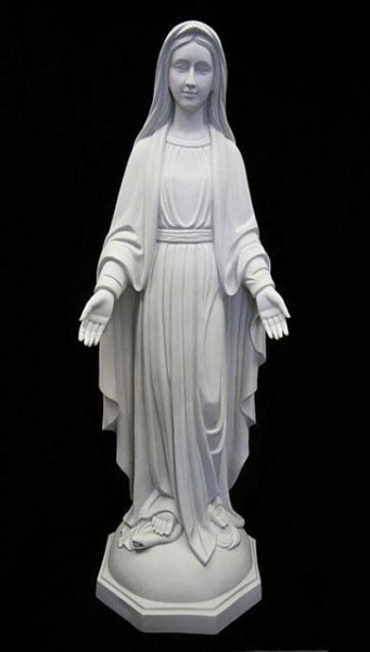 Our Lady of Grace Statue White Marble Composite - 60 inch - White