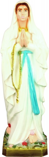 Plastic Our Lady of Lourdes Statue - 24 inch - Full Color