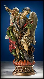 St. Michael Statue - 9.75 Inch High - Multi-Color
