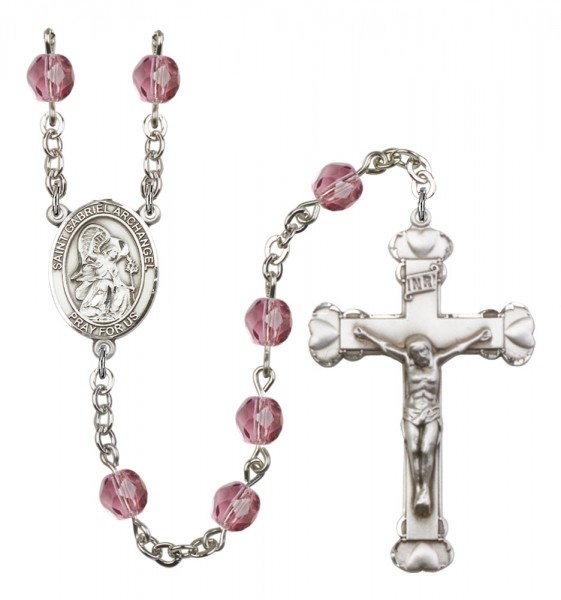 Women's St. Gabriel the Archangel Birthstone Rosary - Amethyst