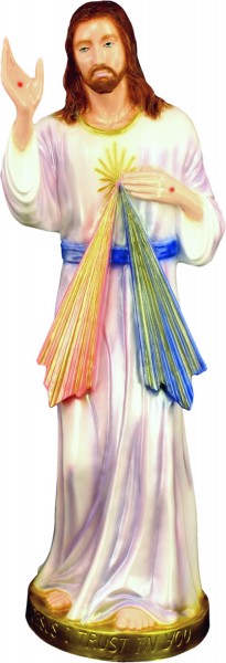 Plastic Divine Mercy Statue - 24&quot;H   - Full Color