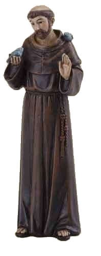 St. Francis of Assisi Statue 4&quot; - Multi-Color Browns