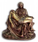 Pieta Statue in Bronzed Resin - 10.5 inches