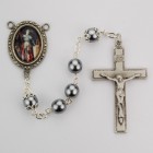 St. Joan of Arc Hematite Rosary