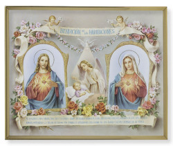 Baby Room Blessing Spanish Gold Frame 8x10 Plaque [HFA4923]