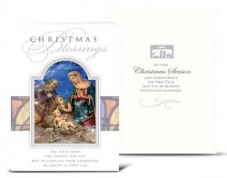 Holy Family Stained Glass Window Christmas Card Set [HRCR8101]