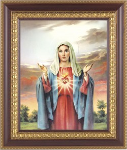Immaculate Heart of Mary 8x10 Framed Print Under Glass [HFP205]