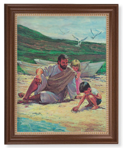 Jesus on the Beach with Children 11x14 Framed Print Artboard [HFA5068]