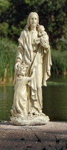 Jesus with Children Outdoor Garden Statue - 24“ [GAR1026]