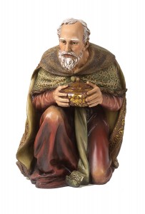 Kneeling Wise Man Statue - 24“ H [RM0429]