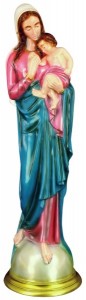 Plastic Madonna and Child Statue - 24 inch [SAP2460]
