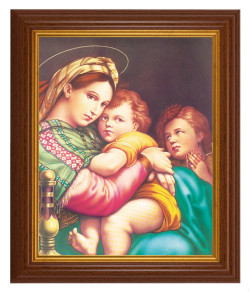 Madonna and Child by Raphael 8x10 Textured Artboard Dark Walnut Frame [HFA5504]