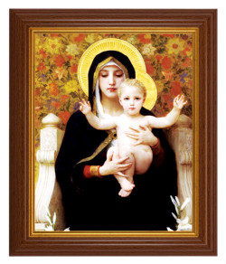 Madonna of the Roses 8x10 Textured Artboard Dark Walnut Frame [HFA5494]