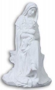 Madonna and Child Statue in White Resin - 6 inches [GSCH024]