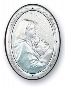 Madonna of the Street Sterling Silver Plaque: Available in 3 Sizes [PL3100]