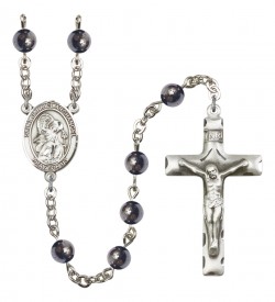 Men's St. Gabriel the Archangel Silver Plated Rosary [RBENM8039]