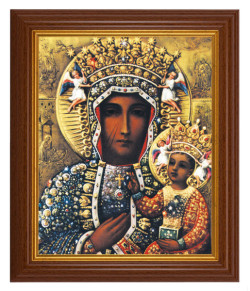 Our Lady of Czestochowa 8x10 Textured Artboard Dark Walnut Frame [HFA5490]