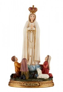 Our Lady of Fatima w Children 8 Inches High Statue [CBST005]