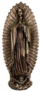 Our Lady of Guadalupe Statue, Bronzed Resin - 27 inch [GSS050]