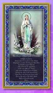 Our Lady of Lourdes Italian Prayer Plaque [HPP011]
