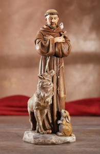 Saint Francis with Animals 8 Inch High Statue [CBST019]