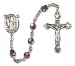 St. Genevieve Sterling Silver Heirloom Rosary Fancy Crucifix [RBEN1205]