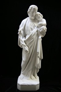 Saint Joseph with Child Statue Marble Composite - 24 inch [VIC3003]