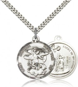 Double Sided St. Michael &amp; Guardian Angel Medal [CM2194]