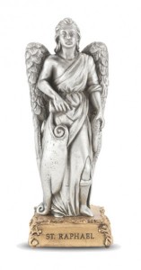 St. Raphael Pewter Statue 4 Inch [HRST526]