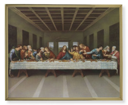 The Last Supper Gold Trim Plaque - 2 Sizes [HFA0156]