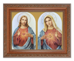The Sacred Hearts with Halos 6x8 Print Under Glass [HFA5362]