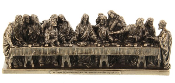 Last Supper Statue in Bronzed Resin - 9.5 inches - Bronze