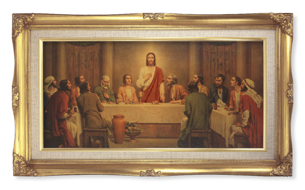 Last Supper by Chambers Gold-Leaf Framed Art - Full Color