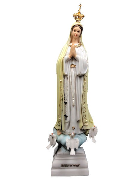 Our Lady of Fatima Hand-painted Statue 13 Inch - Full Color