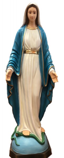 Our Lady of Grace Dark Blue Robe Statue 45 Inch - Full Color