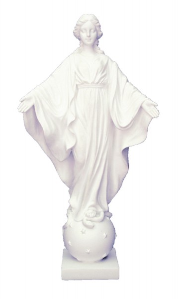 Our Lady of the Smiles White Statue - 9 Inches - White