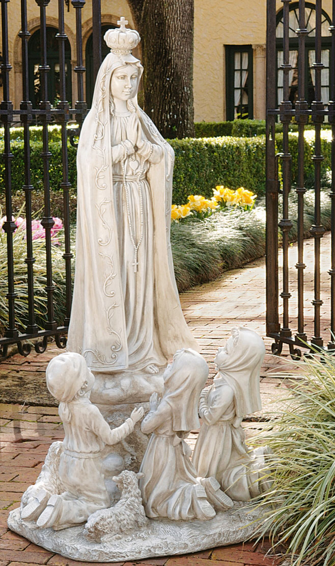Our Lady of Fatima Statue 58&quot; High - Stone Finish