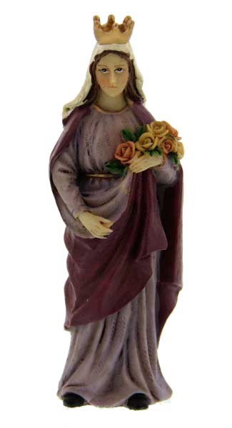 St. Elizabeth of Hungary Statue 4&quot; - Purple