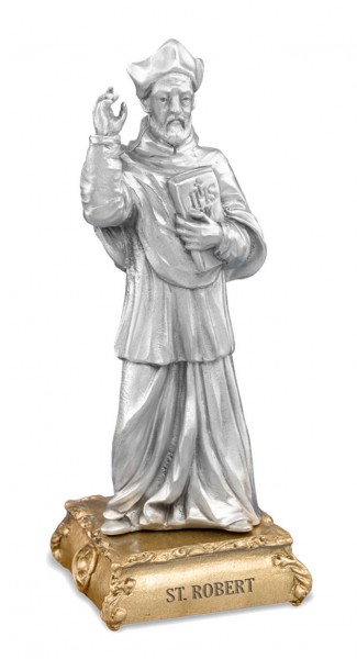 St. Robert Pewter Statue 4 Inch - Pewter