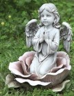 Angel in Rose Garden Statue - 11"H