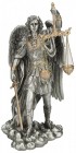 St. Michael Justice Statue, Pewter Tone, 11 inches