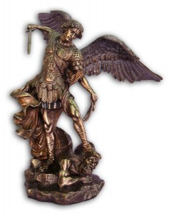 Bronzed Resin St. Michael Statue - 29 Inches [GSCH1005]