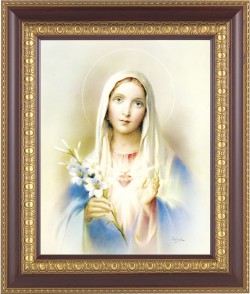 Immaculate Heart of Mary 8x10 Framed Print Under Glass [HFP211]